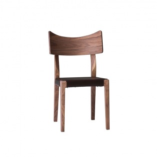 Gervasoni SWEET 21 C Stuhl Nussbaum, Sitz Kernleder