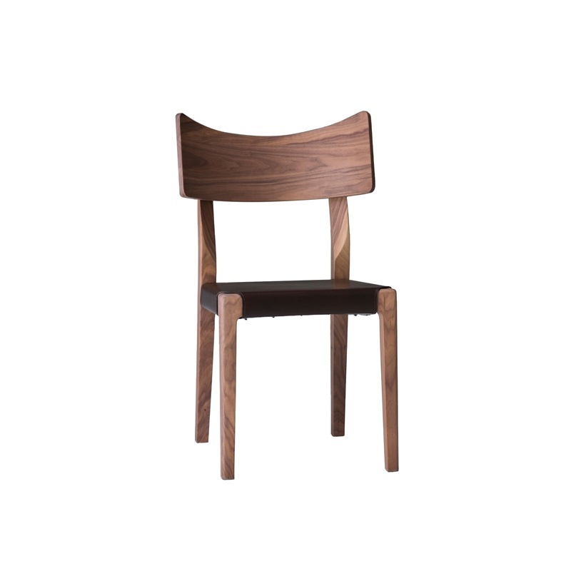 Gervasoni SWEET 21 C Stuhl Nussbaum, Sitz Kernleder