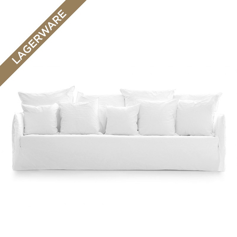Gervasoni GHOST 114 Lounge Sofa 260 cm, Bezug Lino Bianco
