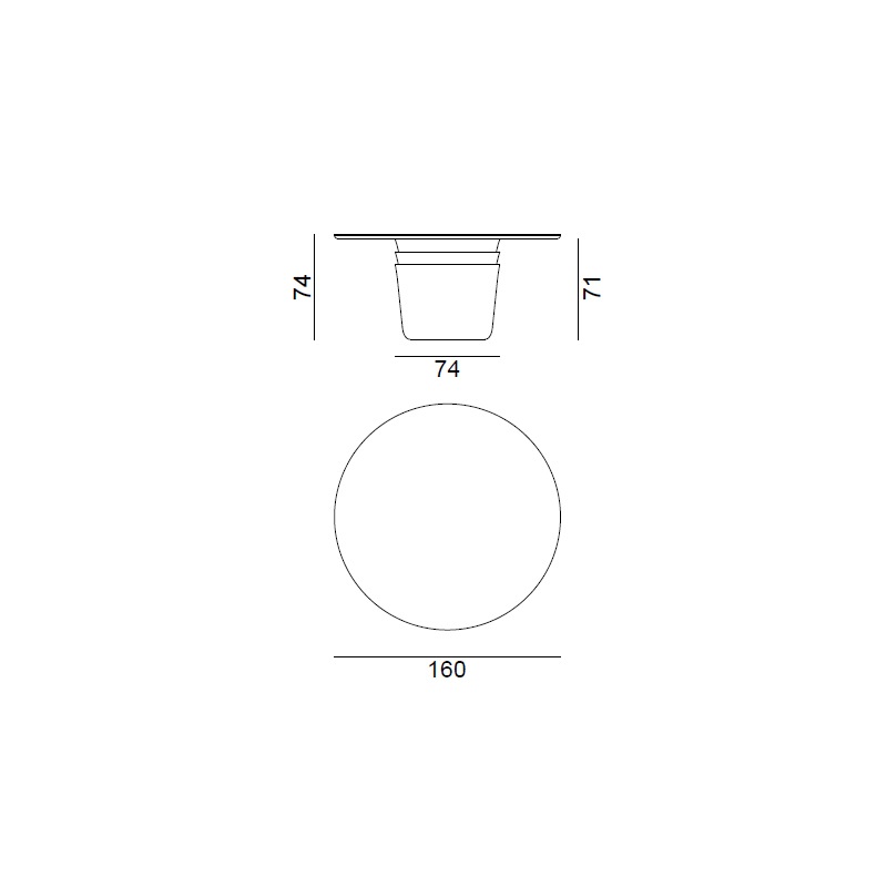 Gervasoni KASANE 38 Tisch, Ø 160 cm