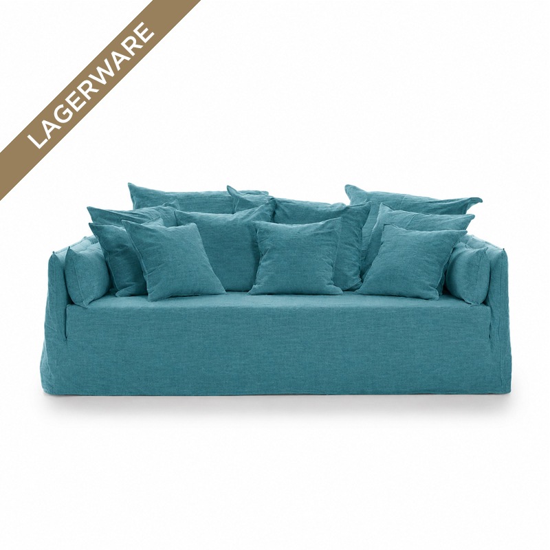 Gervasoni GHOST 16 Lounge-Sofa, Bezug Iuta Azzurro