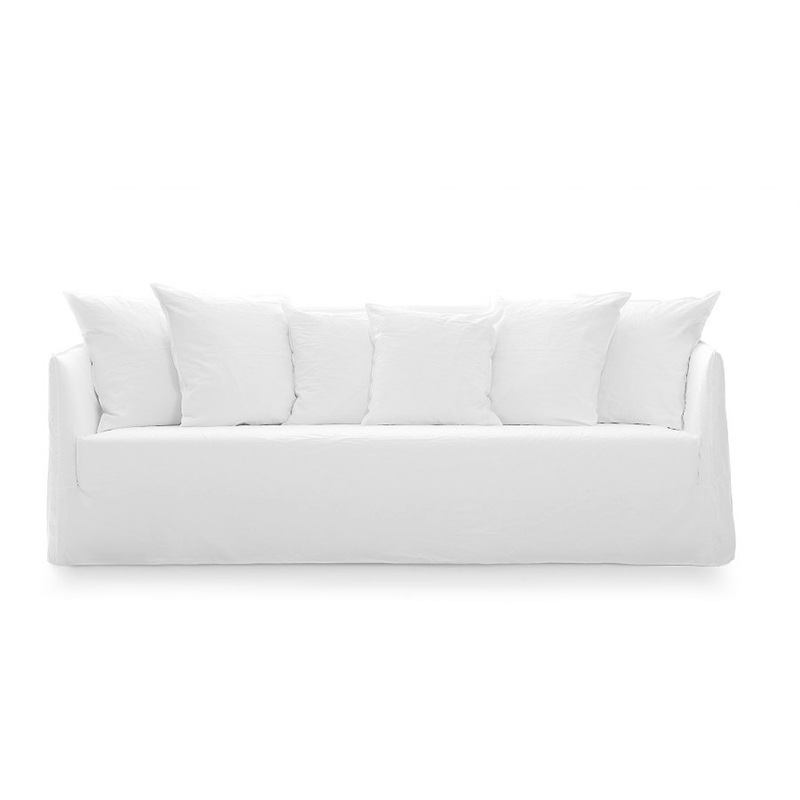 Gervasoni GHOST 12 Sofa 220 cm, Lino Bianco