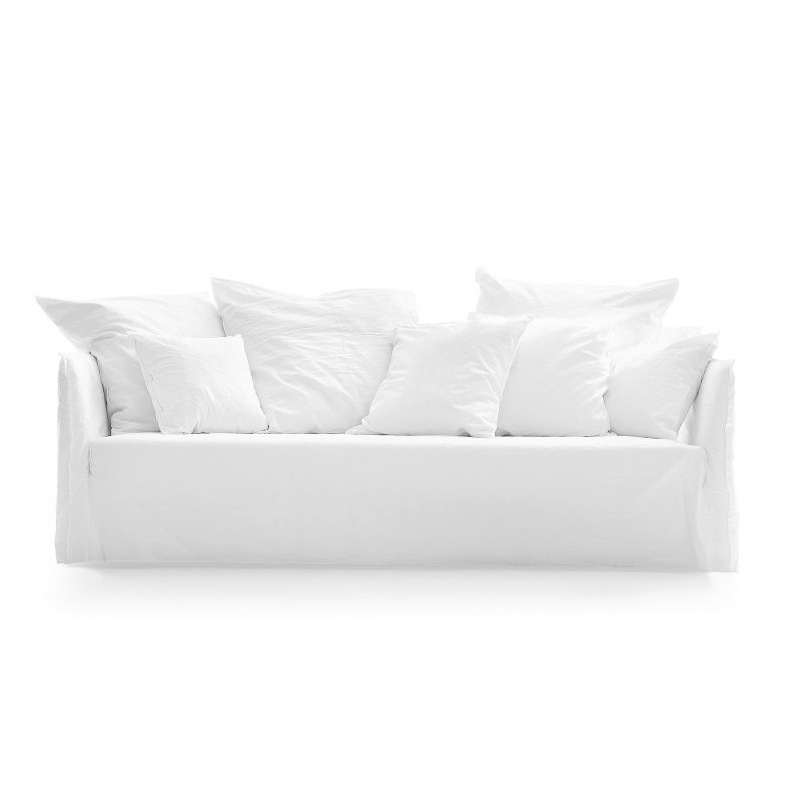 Gervasoni GHOST 112 Lounge Sofa 220 cm, Lino Bianco