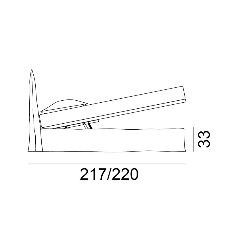 Gervasoni GHOST 80 Bett / hohes Kopfteil - mit optionalen Bettkasten CV1