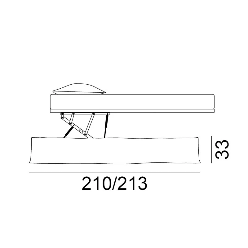 Gervasoni GHOST 80L Bett - mit optionalen Bettkasten CV2